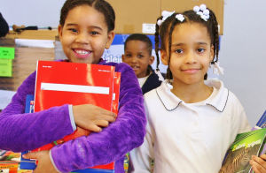 Children with books